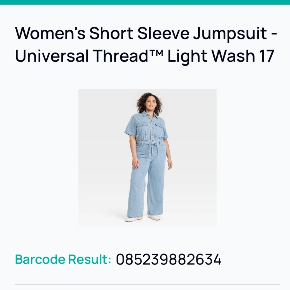 #417 Universal Thread Denim Blue Jumpsuit - Picture 7 of 7